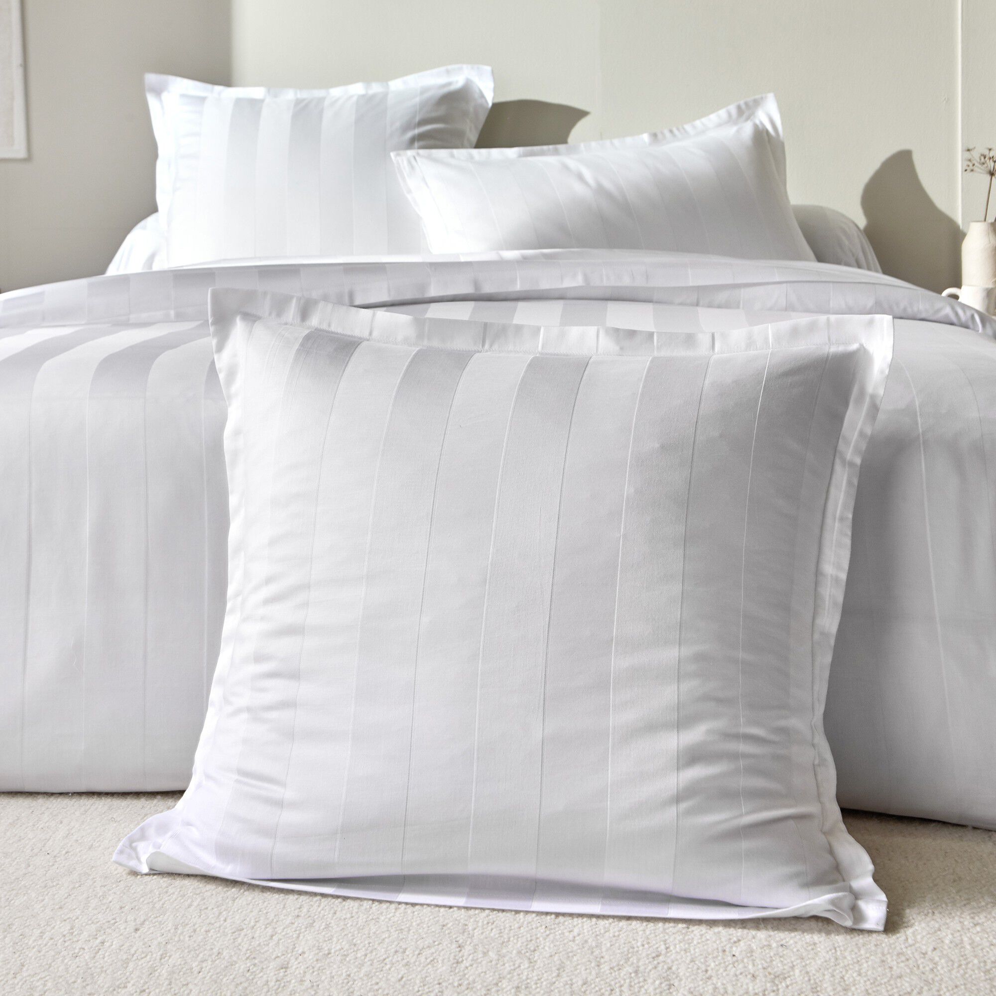 Linge de lit satin rayé