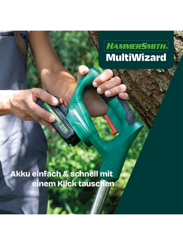 Hammersmith Akku-Rasentrimmer MultiWizard in Grün günstig kaufen onesize