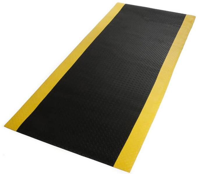 etm Anti-Ermüdungsmatte Dyna-Protect Diamond Schwarz, Gelb 90 x 300 cm