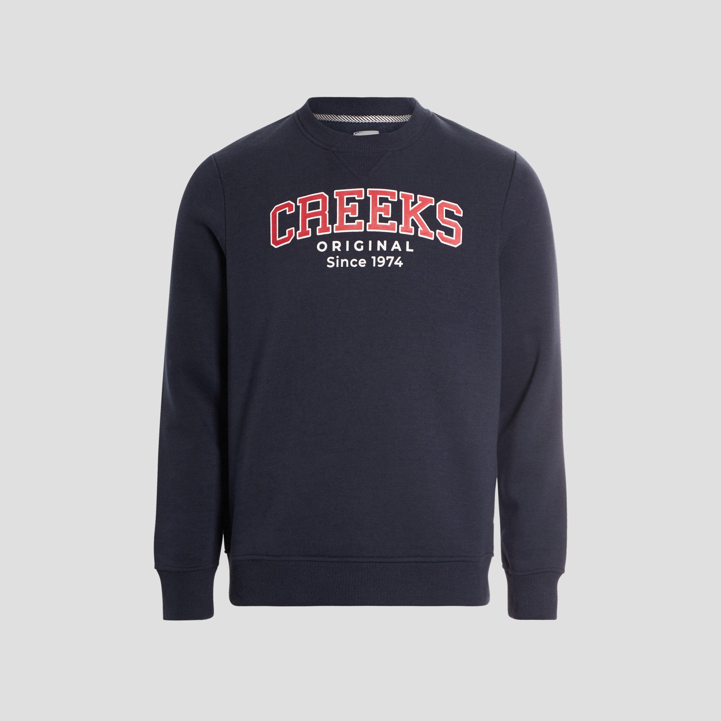 Sweat à col rond Creeks bleu marine homme | La Halle