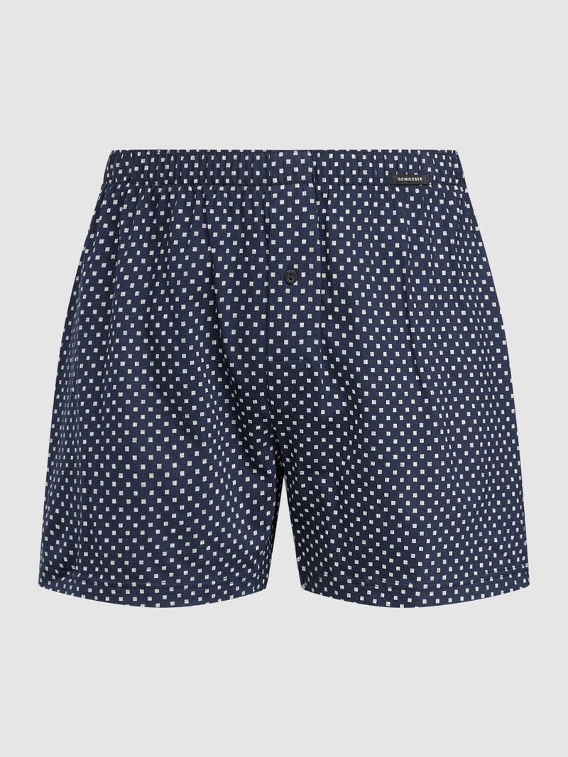 Boxershorts mit Allover-Muster in marineblau