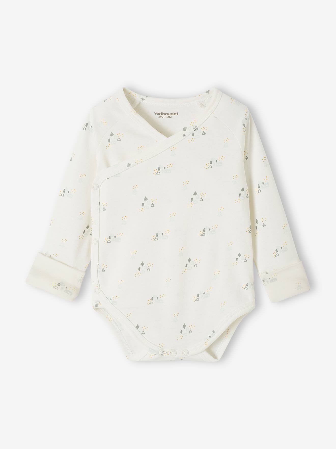 Lot de 5 bodies bébé évolutif ouverture naissance bleu grisé