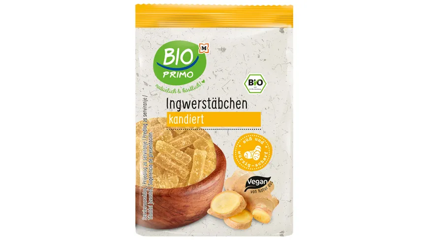 BIO PRIMO Bio Ingwerstäbchen Kandiert 100 g