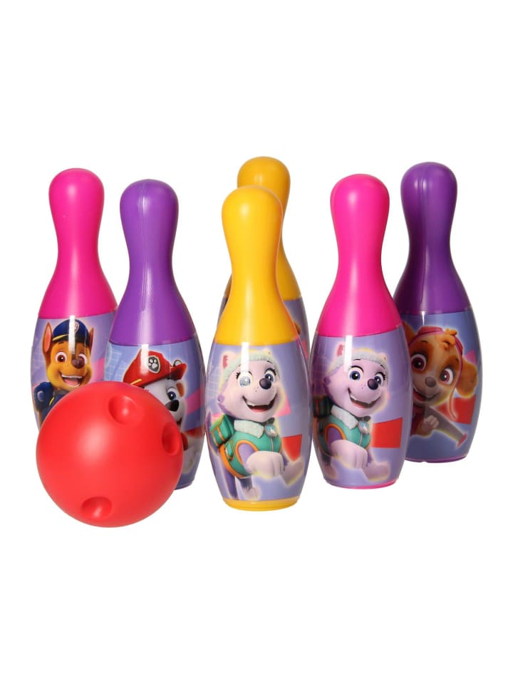 Paw Patrol Bowling set Outdoor-Spielzeug  6 Pins in Mehrfarbig günstig kaufen 6