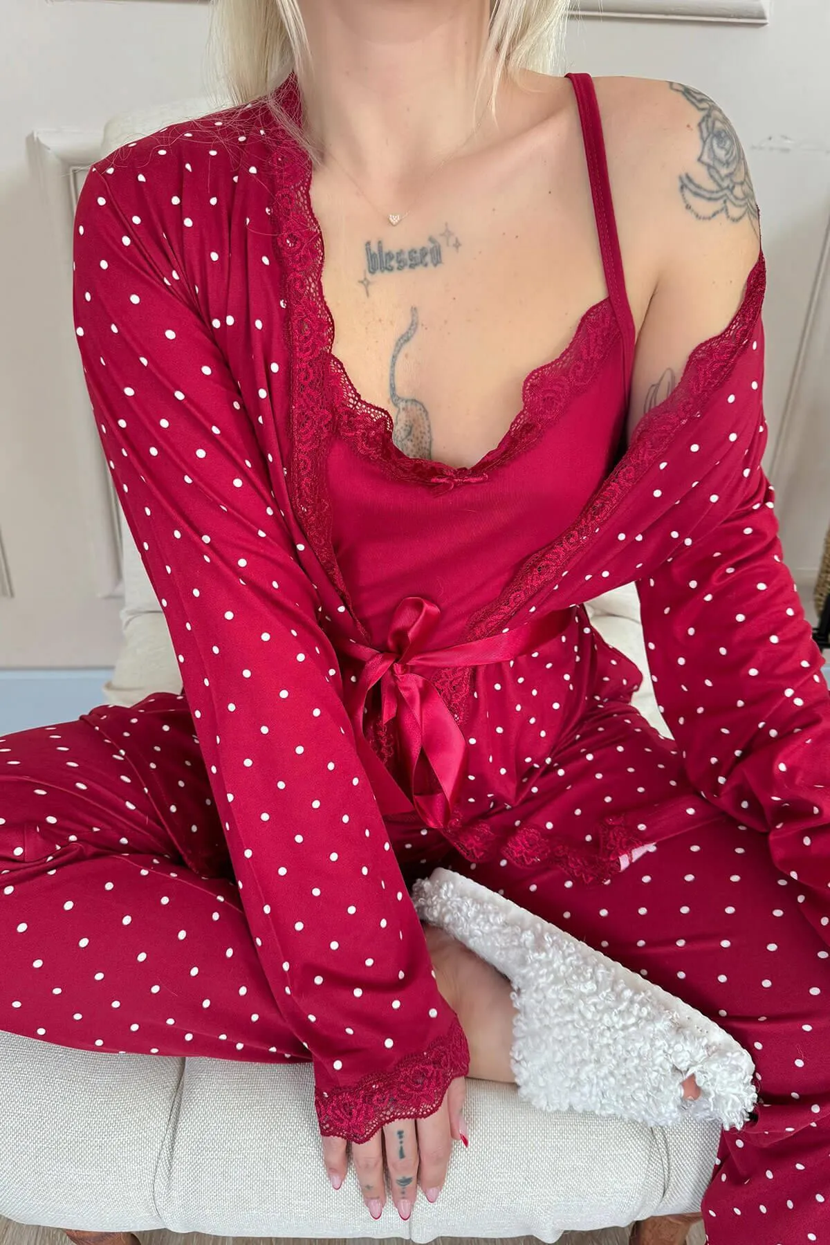 Pijamaevi  Pyjama set - Bordeaux - Muster