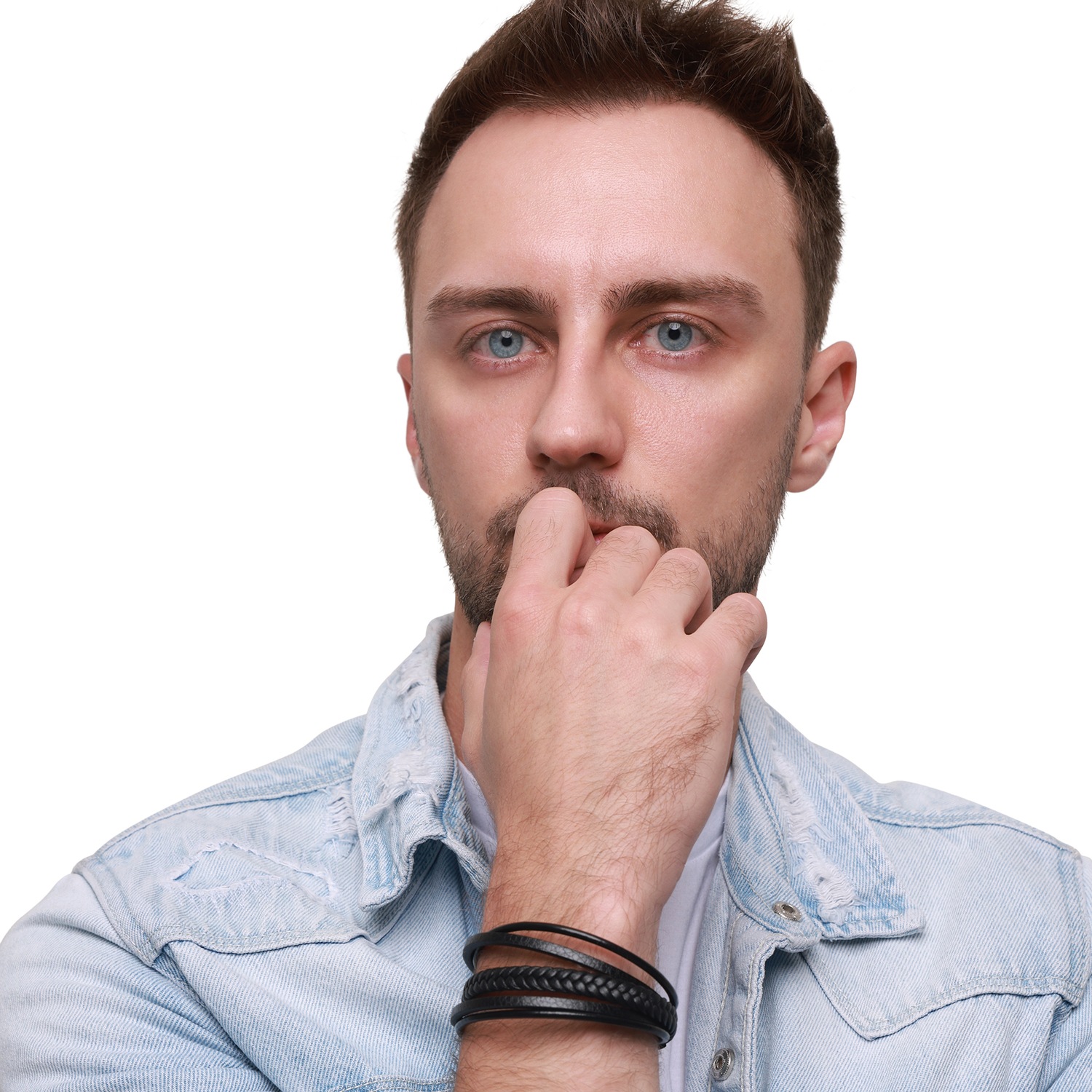 Heideman Joris bőr karkötő fekete