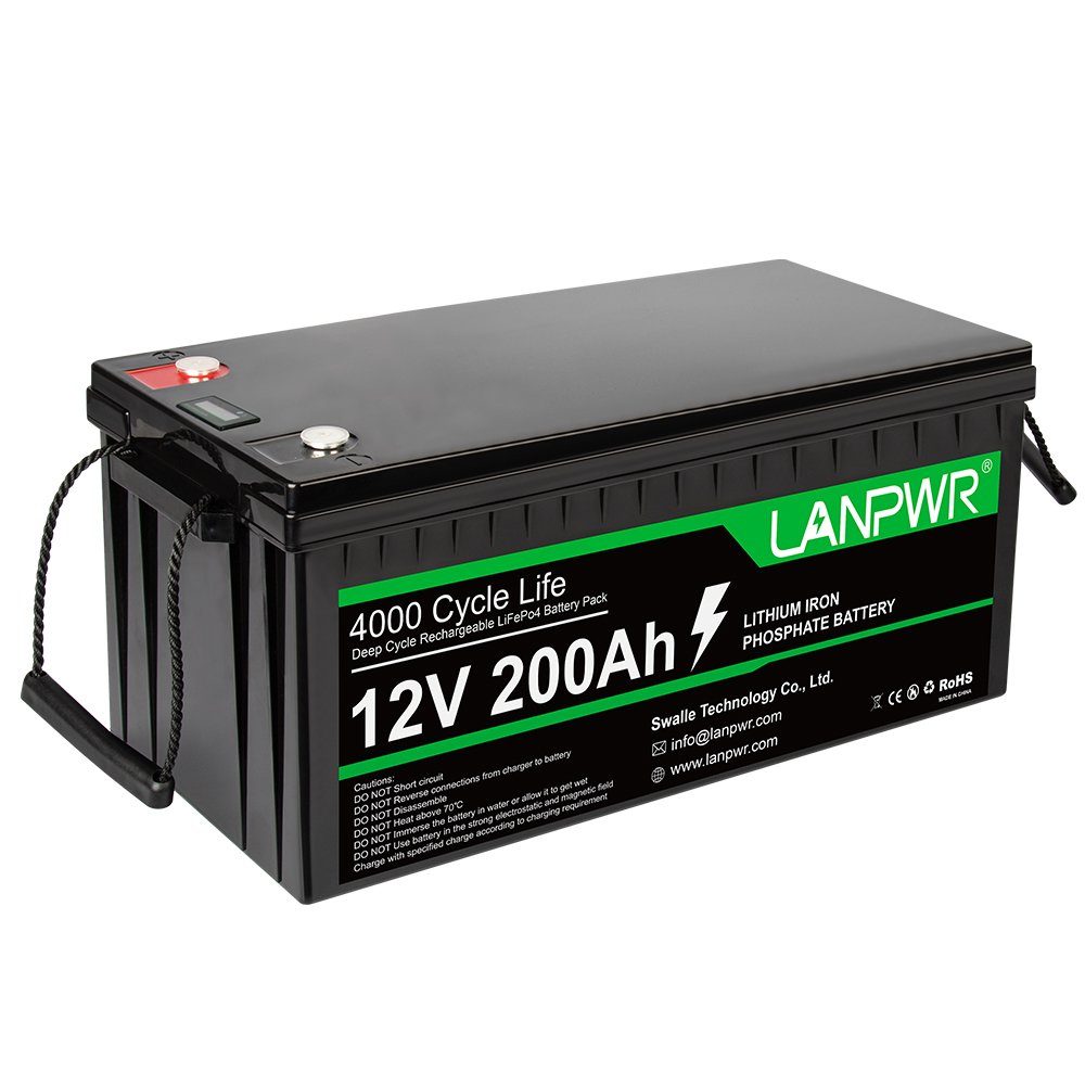 Tidyard Stromerzeuger 12V 200AH Lifepo4-Batterie 2560Wh 4000 Zyklen Lebensdauer Leicht, (Energie: 2560Wh, LiFePO4 Batterie Powerstation für Stromausfall, Reise,Camping,Angeln), Energiespeicherbatterie,Notstromversorgungen Tragbar