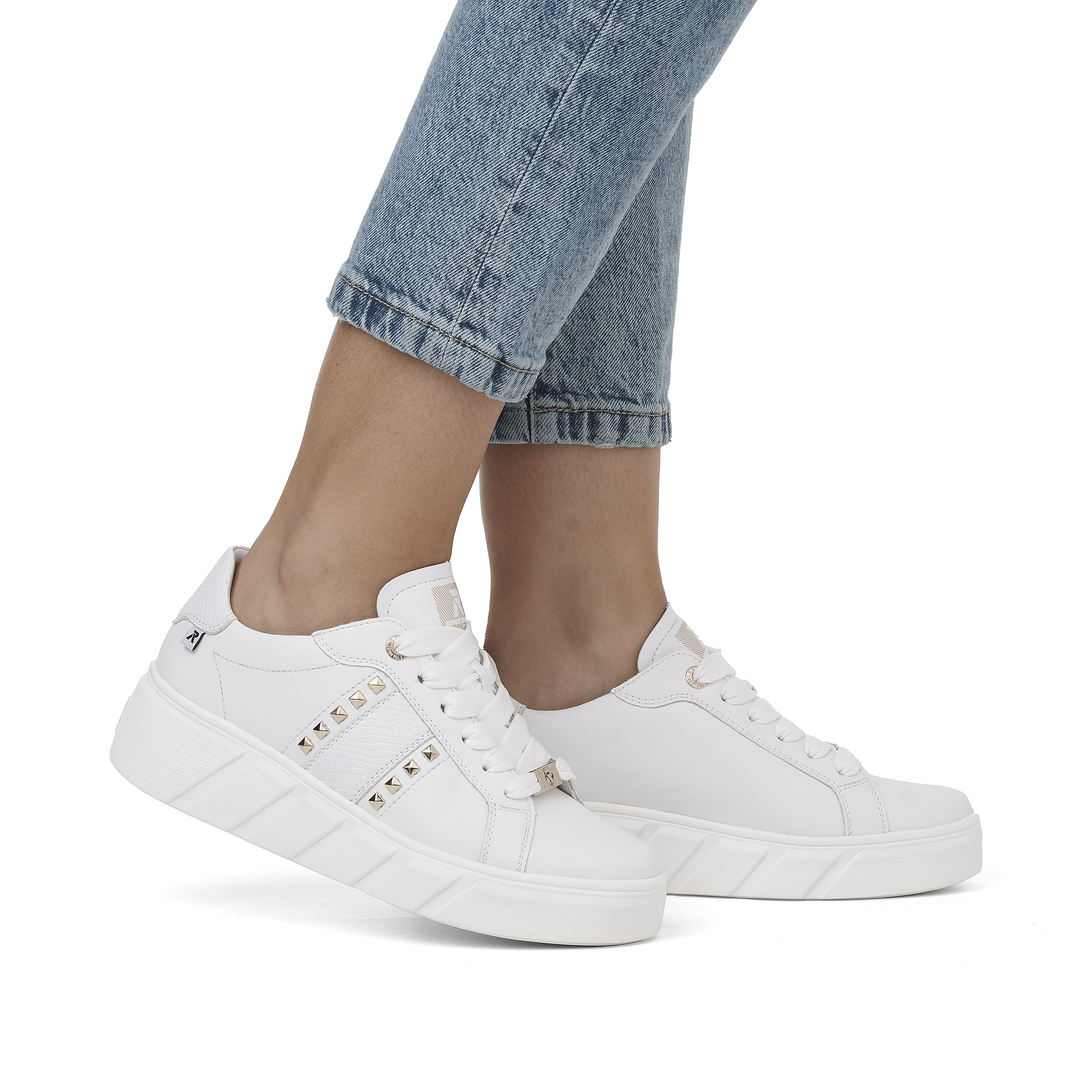 Rieker Damen Sneaker Low diamond white