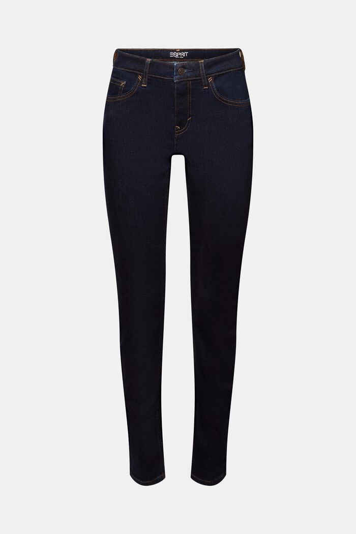 Recycled: schmale Stretchjeans mit hohem Bund