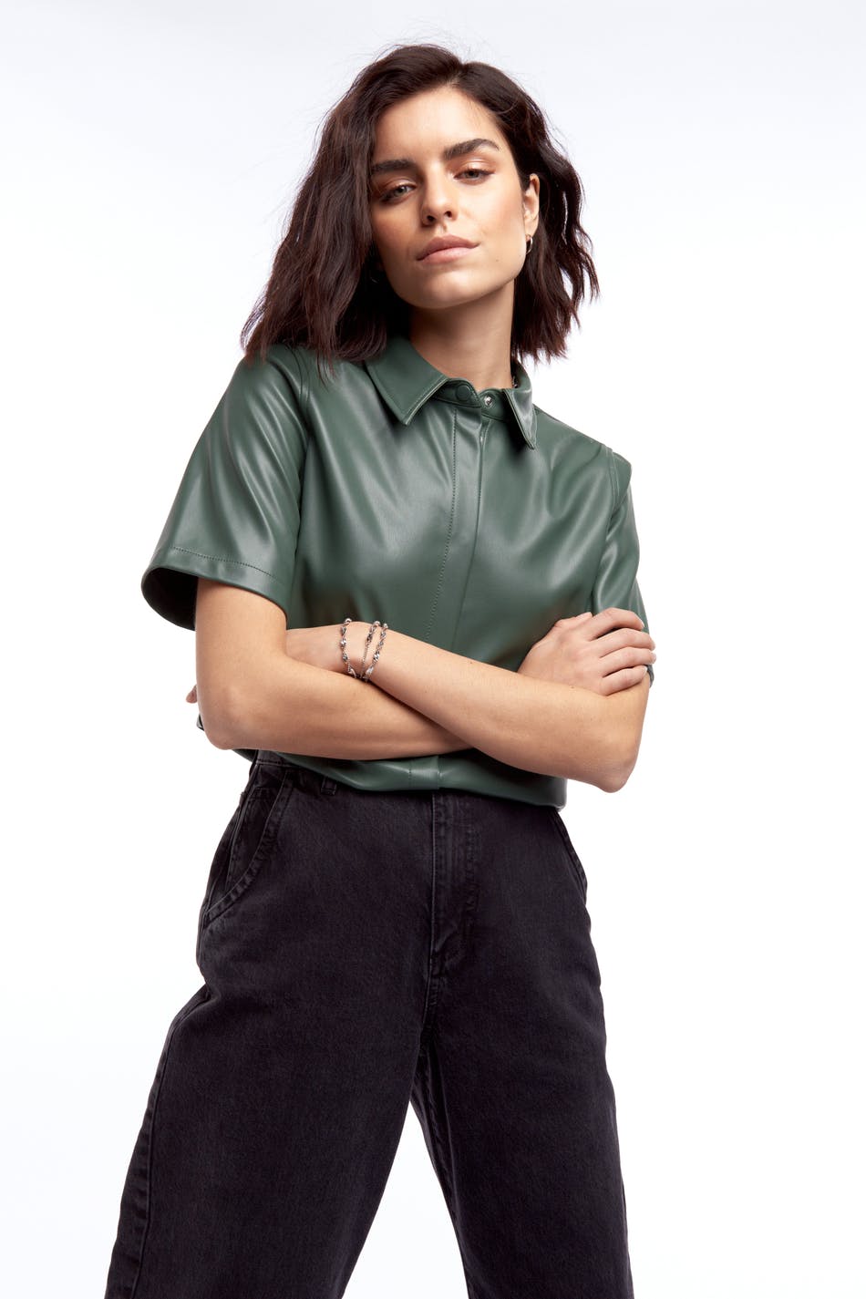 Mia shortsleeve pu shirt