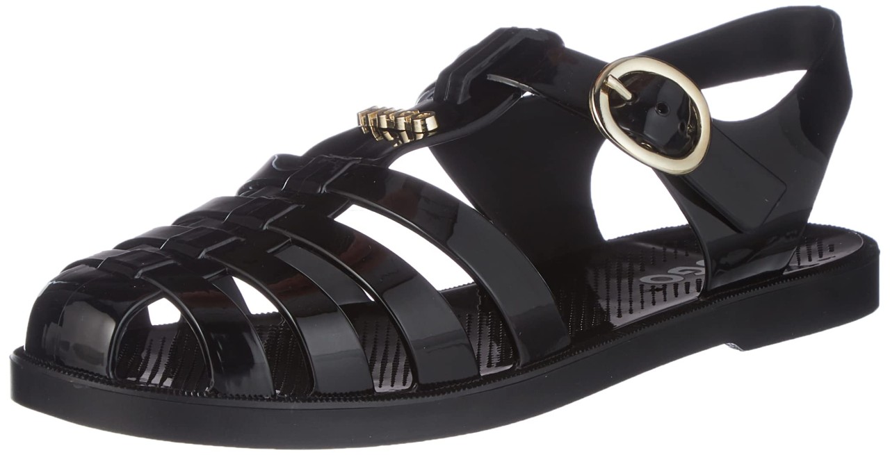 HUGO BOSS Klassische Sandalen schwarz CameliaCrabSandal-RB 10222177