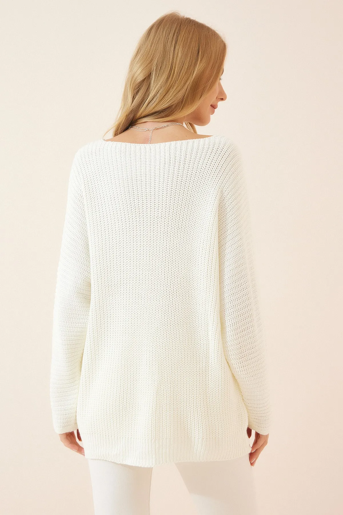 Happiness İstanbul  Pullover - Ecru - Oversized