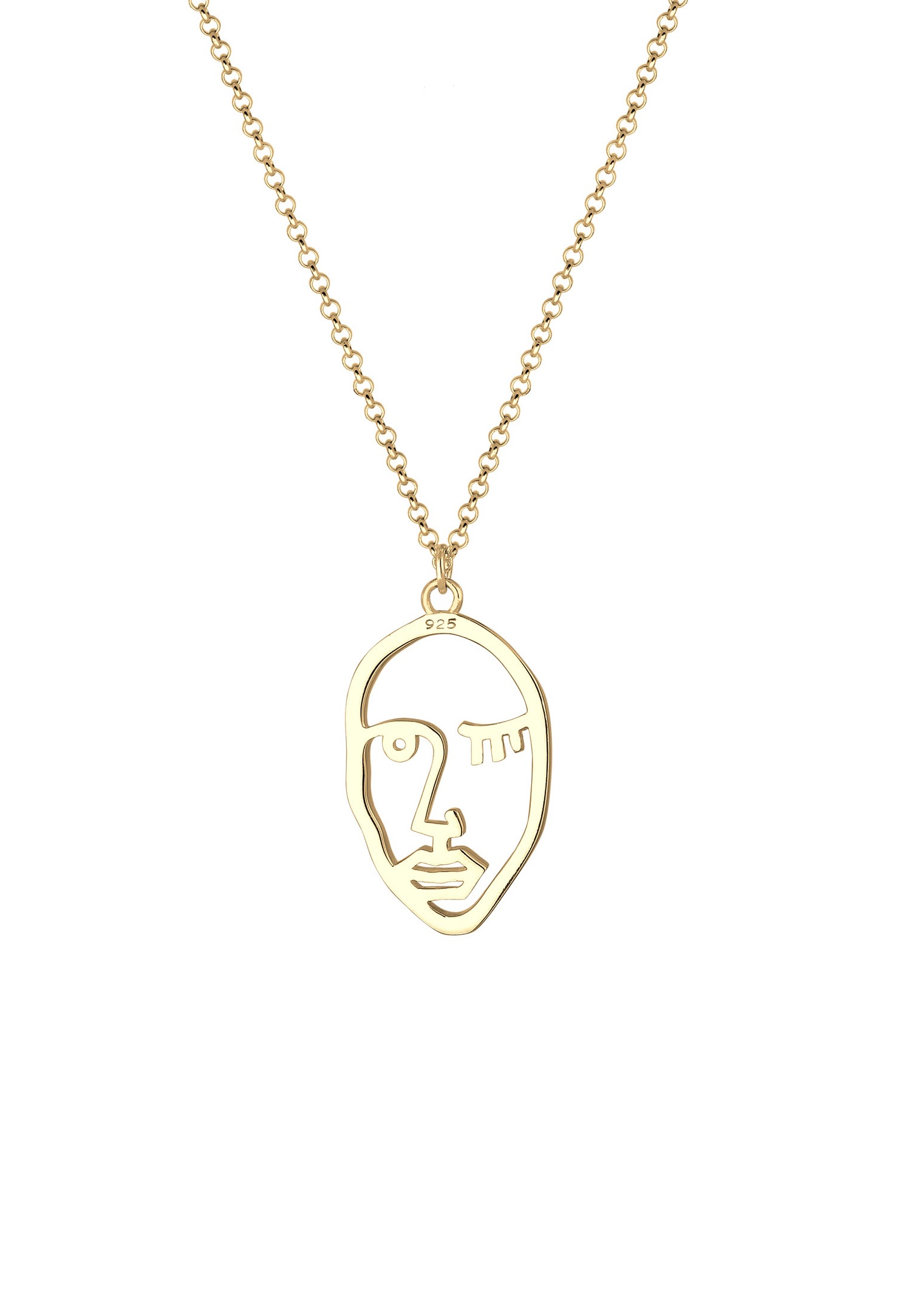 Elli Twinkle Face Collier Femme (925/1000) Srebrna