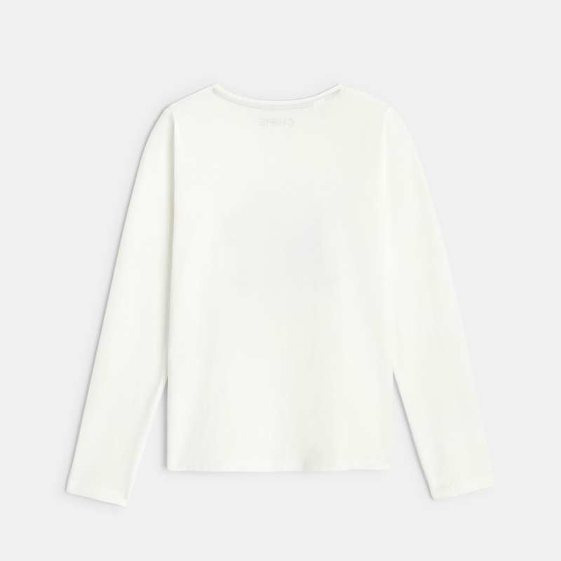 T-shirt blanc scottish brodé Chipie fille