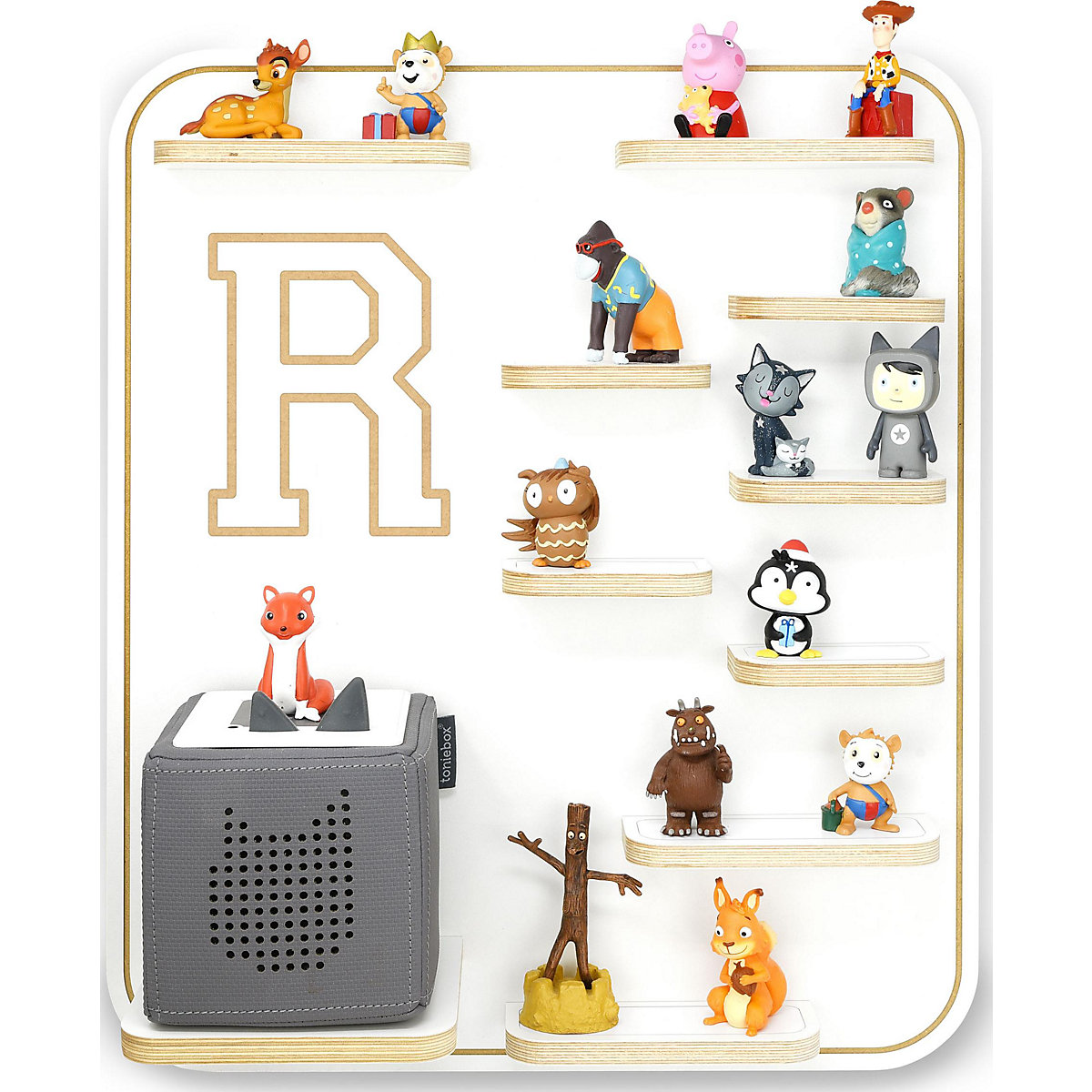 Regal für Musikbox Buchstabe R - geeignet für Toniebox
