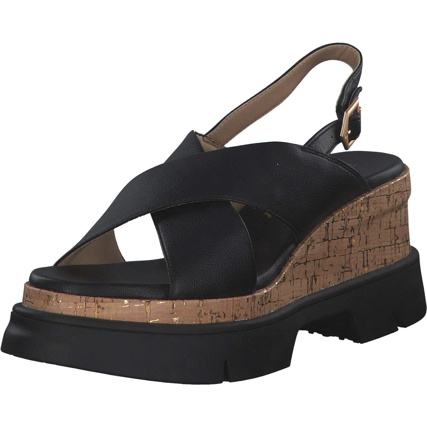 Bagatt Trish AEI81, Plateau-Sandaletten, Damen, Schwarz