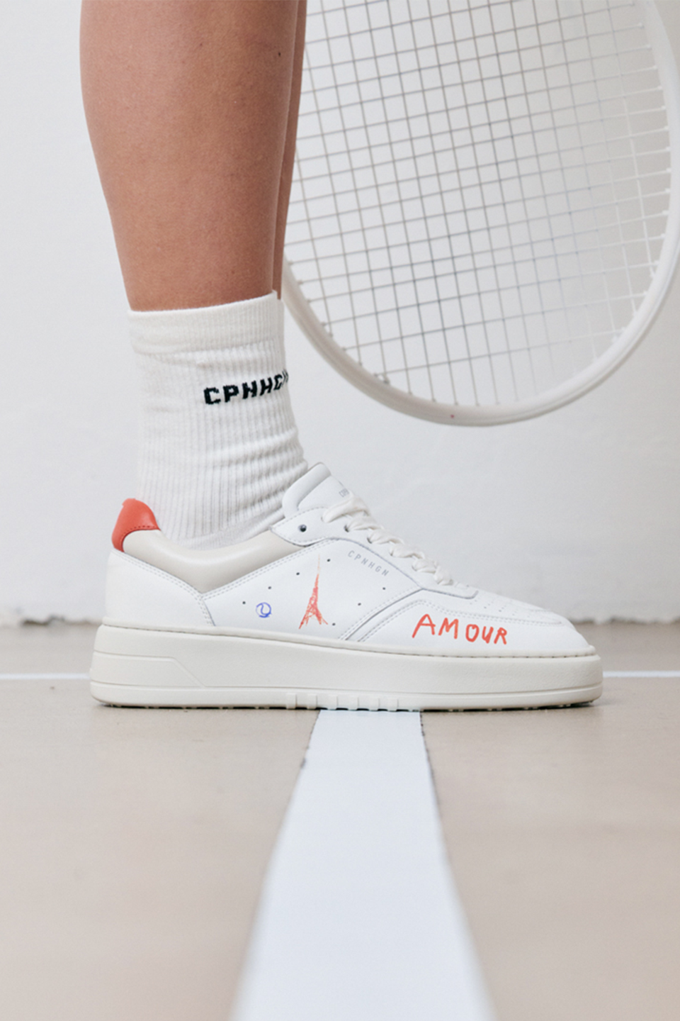 CPH PARIS - leather - white/orange