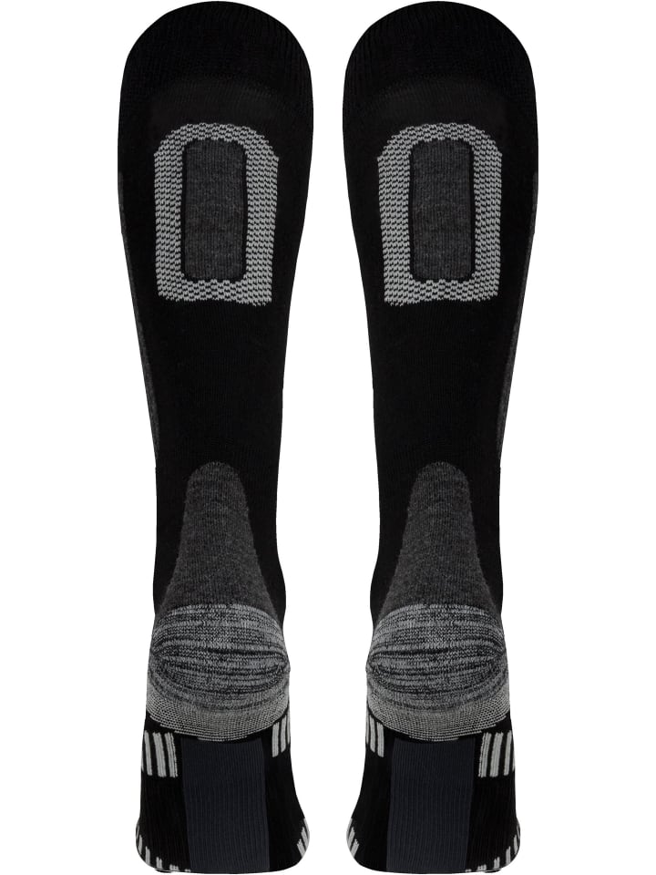 normani 2 bequeme Merino Trekking Kniestrümpfe mit Frotteesohle in Schwarz günstig kaufen
