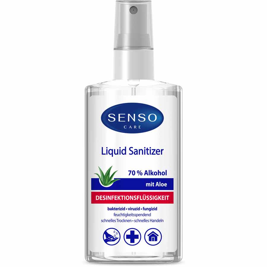 Desinfektionsspray Liquid Sanitizer mit Aloe Vera, von Senso Care, 75ml  - ATU