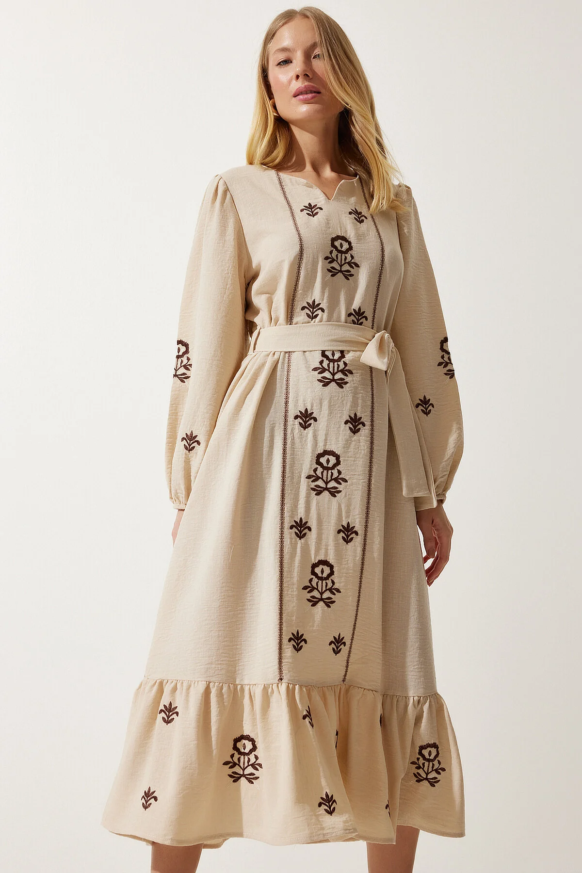 Happiness İstanbul  Kleid - Beige - A-Linie