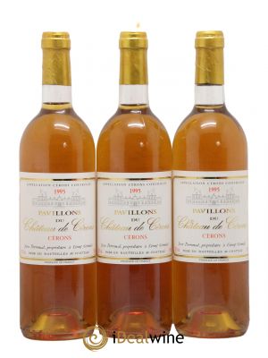 Cérons Pavillon Du Chateau De Cerons  1995 - Lot de 3 Bouteilles