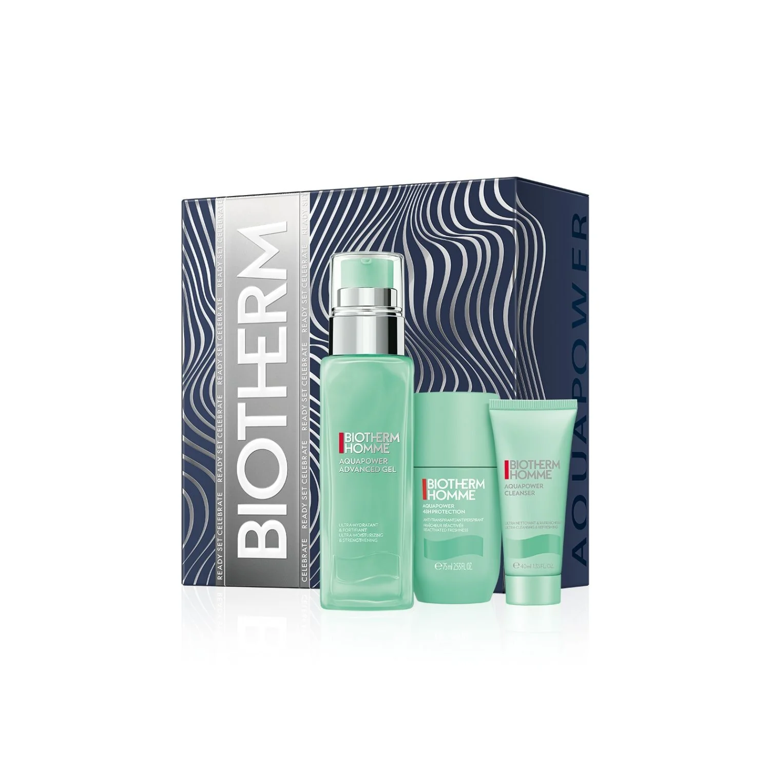 Biotherm Homme Aquapower Holiday Set - Ansikts- og kroppssett, ansiktsgel til daglig bruk