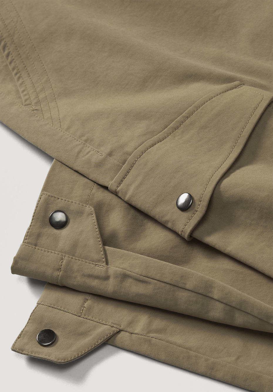 Cropped Cargohose aus Bio-Baumwolle mit Hanf