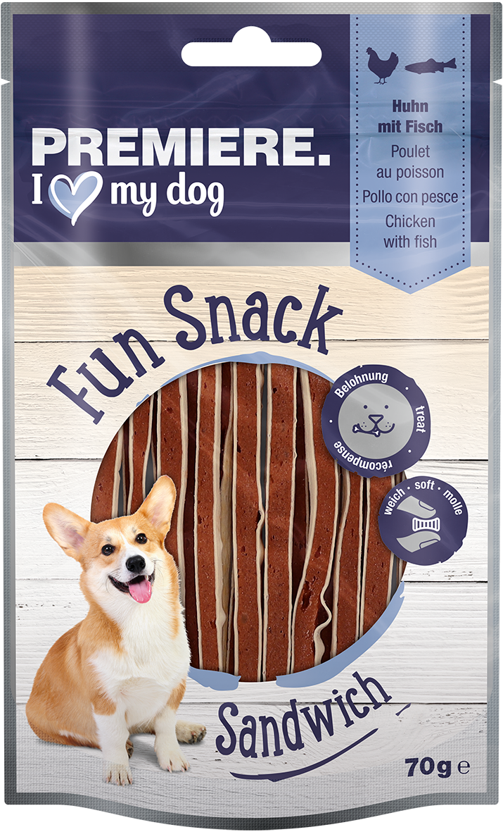 PREMIERE Snacks PREMIERE Fun Snack Sandwich Huhn mit Fisch 70 g