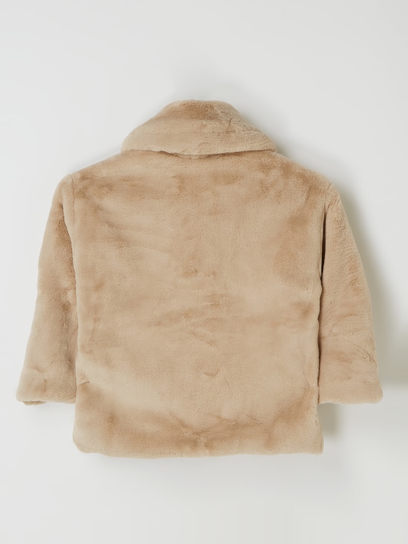 Jacke aus Kunstfell in camel