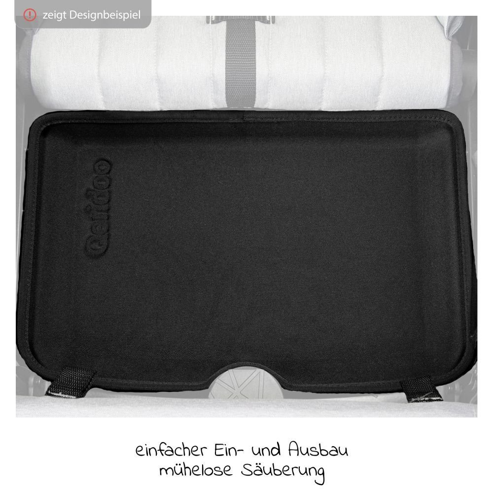 Qeridoo Kinder-Buggy Schwarz, Schutzwanne für den Fußraum von Qeridoo Fahrad Anhänger für Zweisitzer