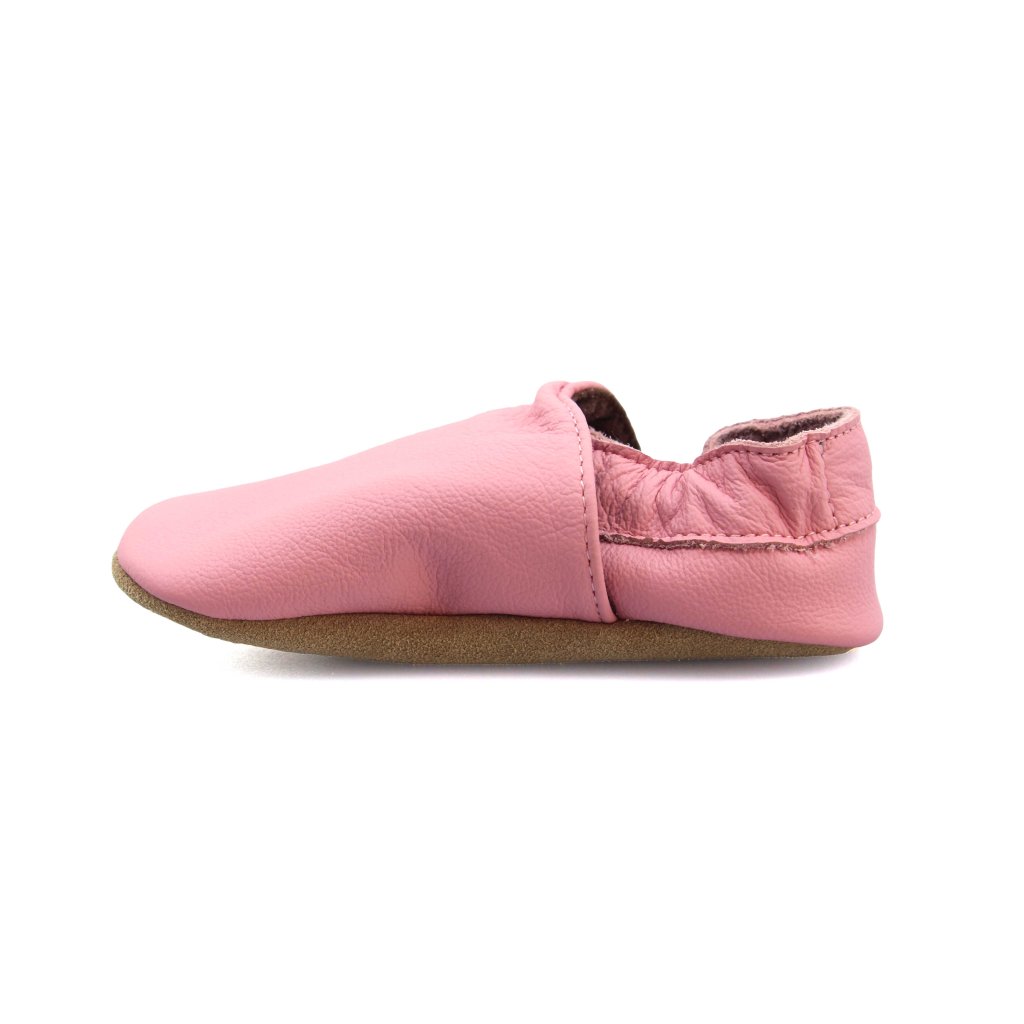 baBice Plain Pink rosa Krabbelschuhe