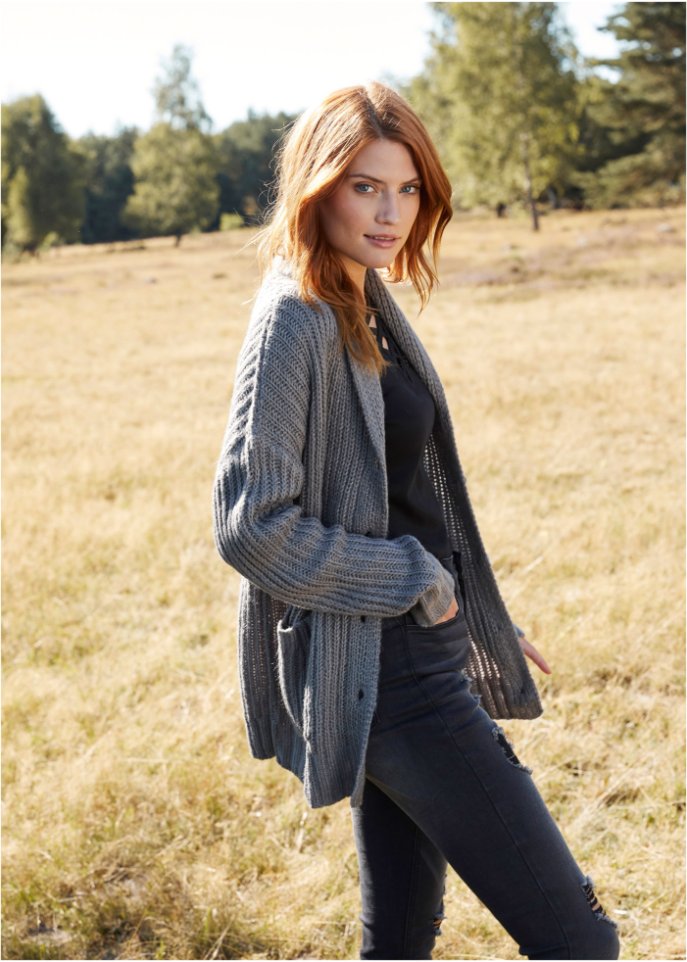 Strickjacke mit Taschen