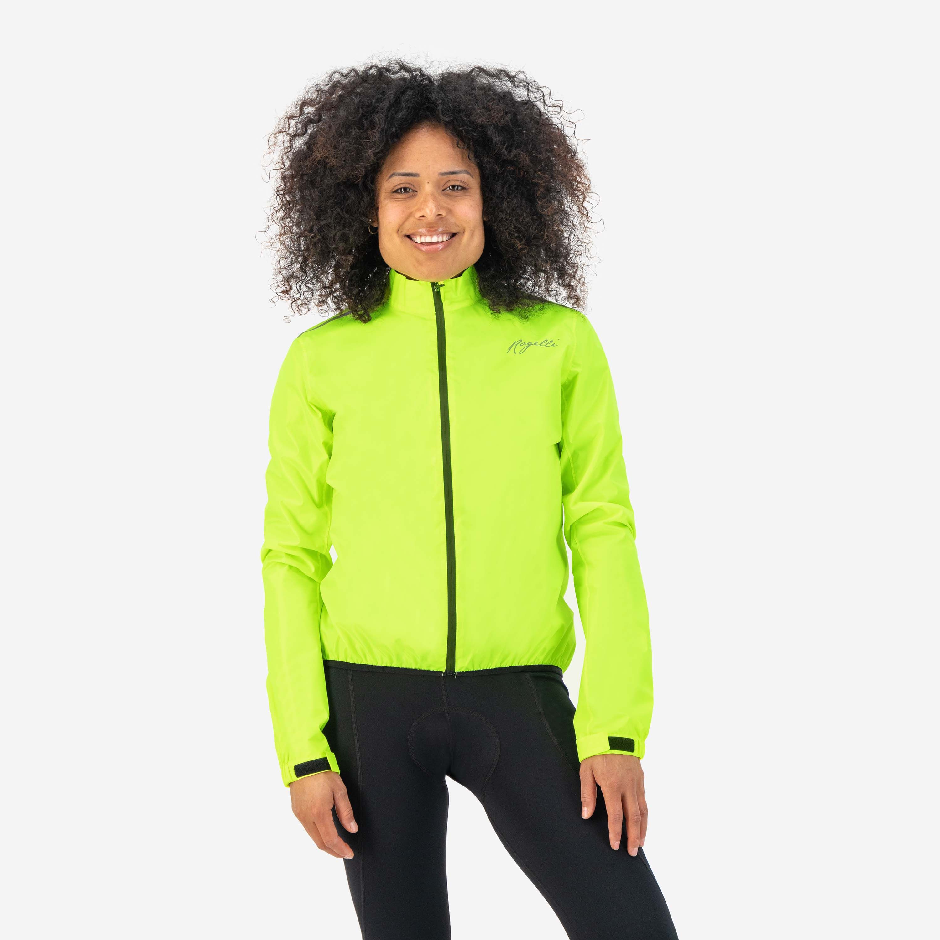 Rogelli Core Fluor Yellow Damen Fahrrad Regenjacke