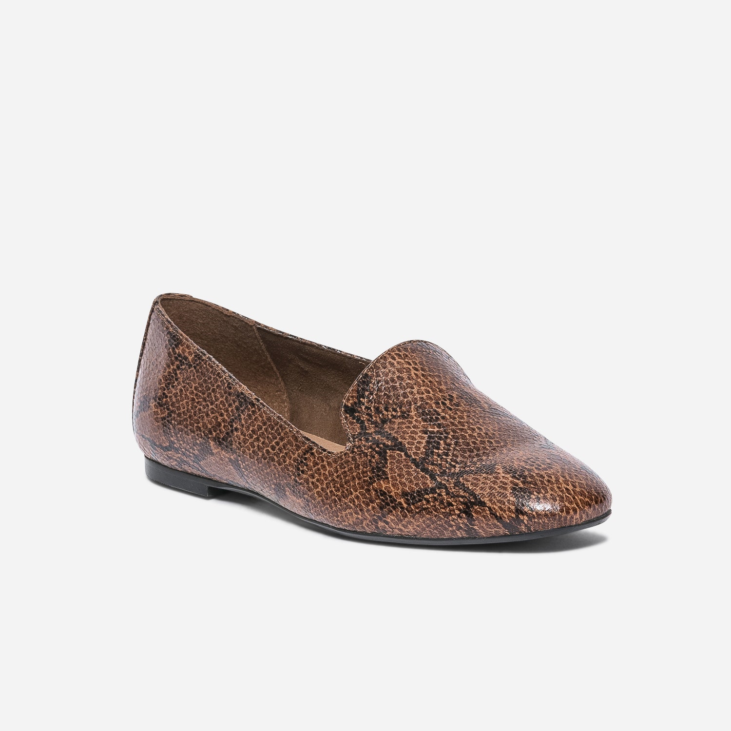 Slipper marron effet python