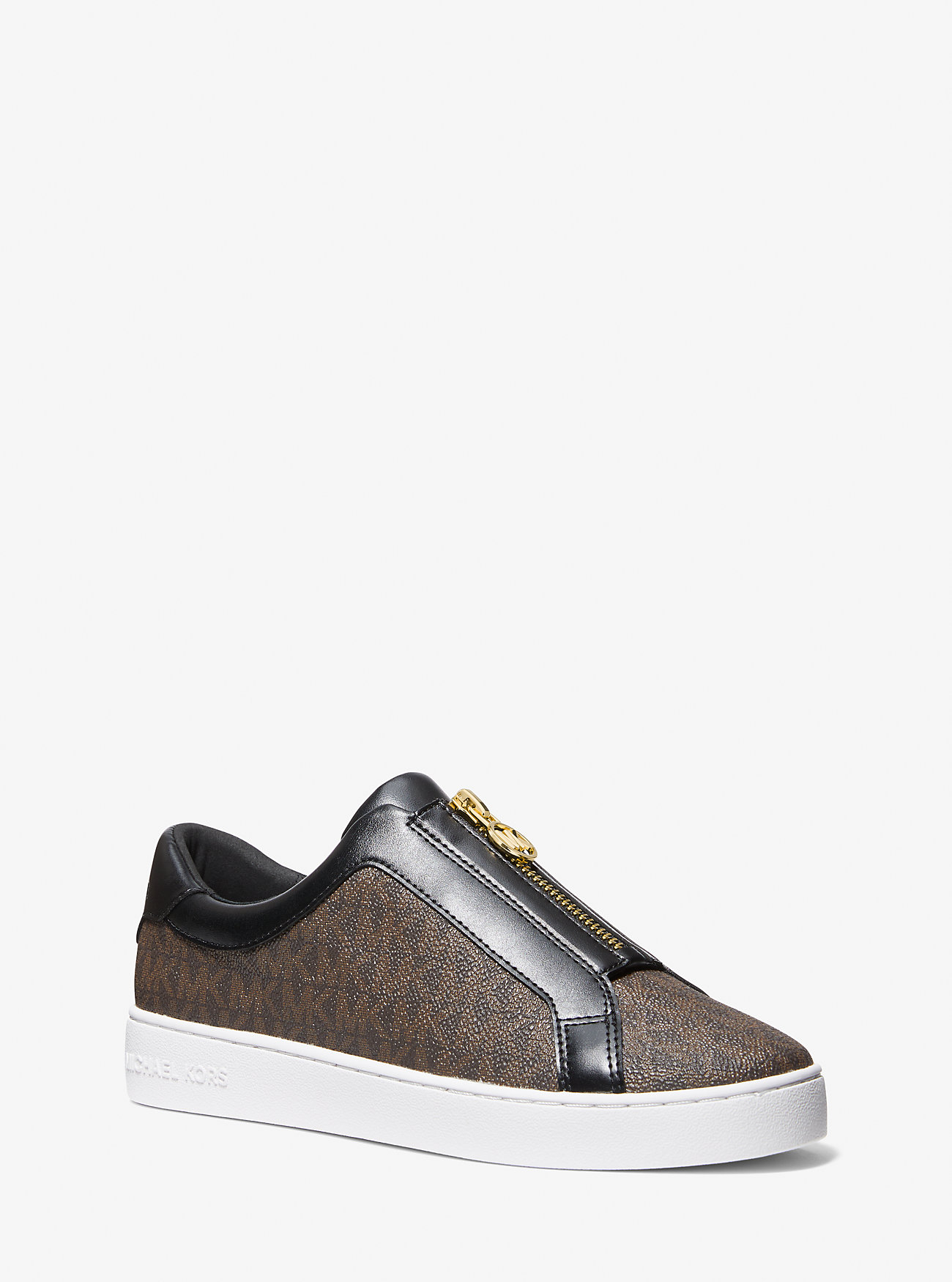 Keaton Signature Logo Glidelås Sneaker - BRUN