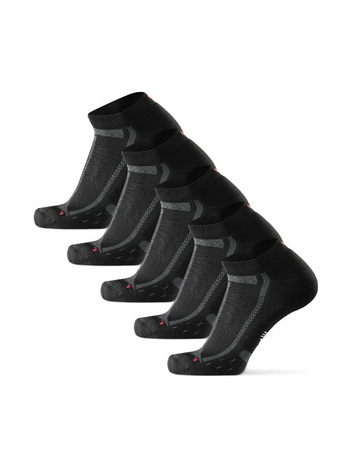 DANISH ENDURANCE Laufsocken Long Distance Low-Cut in Black/Grey günstig kaufen
