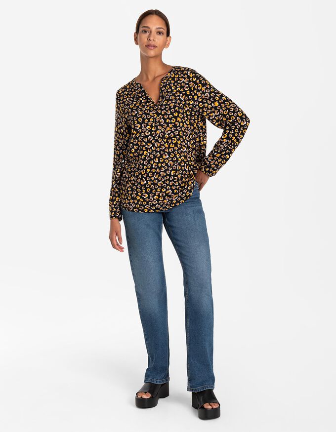 Hemdbluse - Allover-Muster