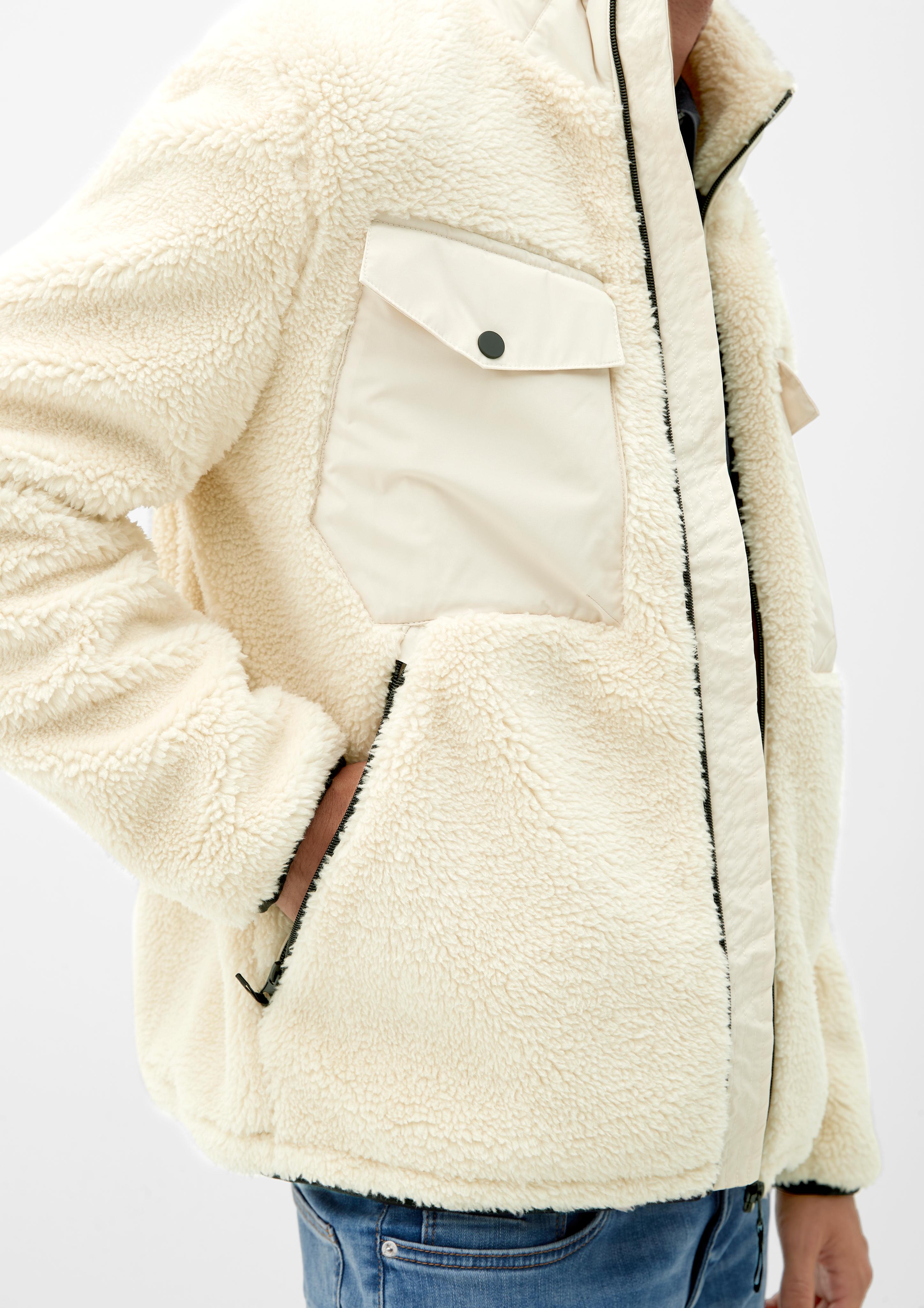 Teddy-Jacke mit Brusttaschen  2115333-0705