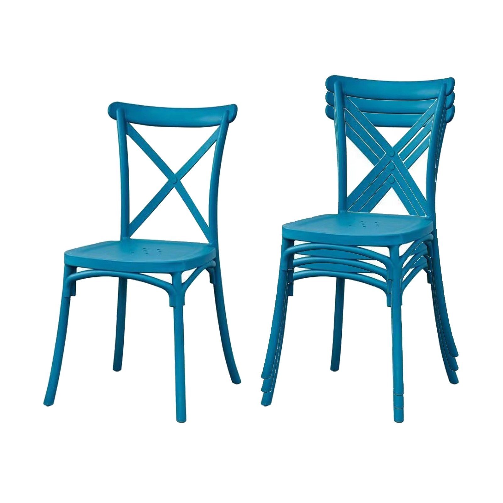 HTI-Living Stapelstuhl Stuhl Bryne 4er-Set (Set, 4 St), Stapelstuhl Kunststoffstuhl Bistrostuhl Esszimmerstuhl