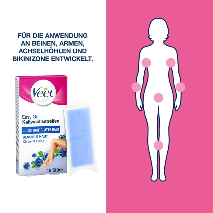 Easy-Gel Kaltwachsstreifen Sensible Haut