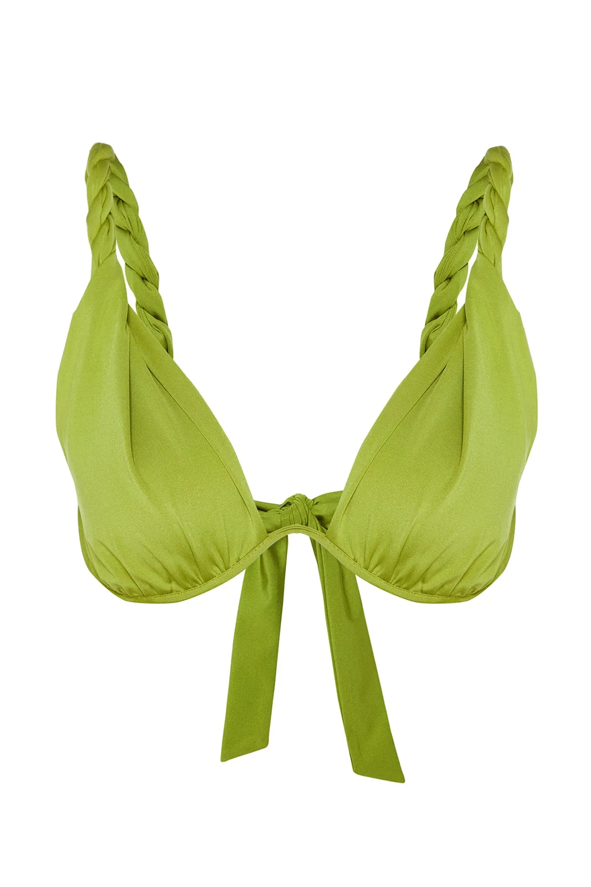 Trendyol Collection  X Zeynep Tosun Hellgrünes Träger-Bustier mit detailliertem Bügel TCLSS23BS00009