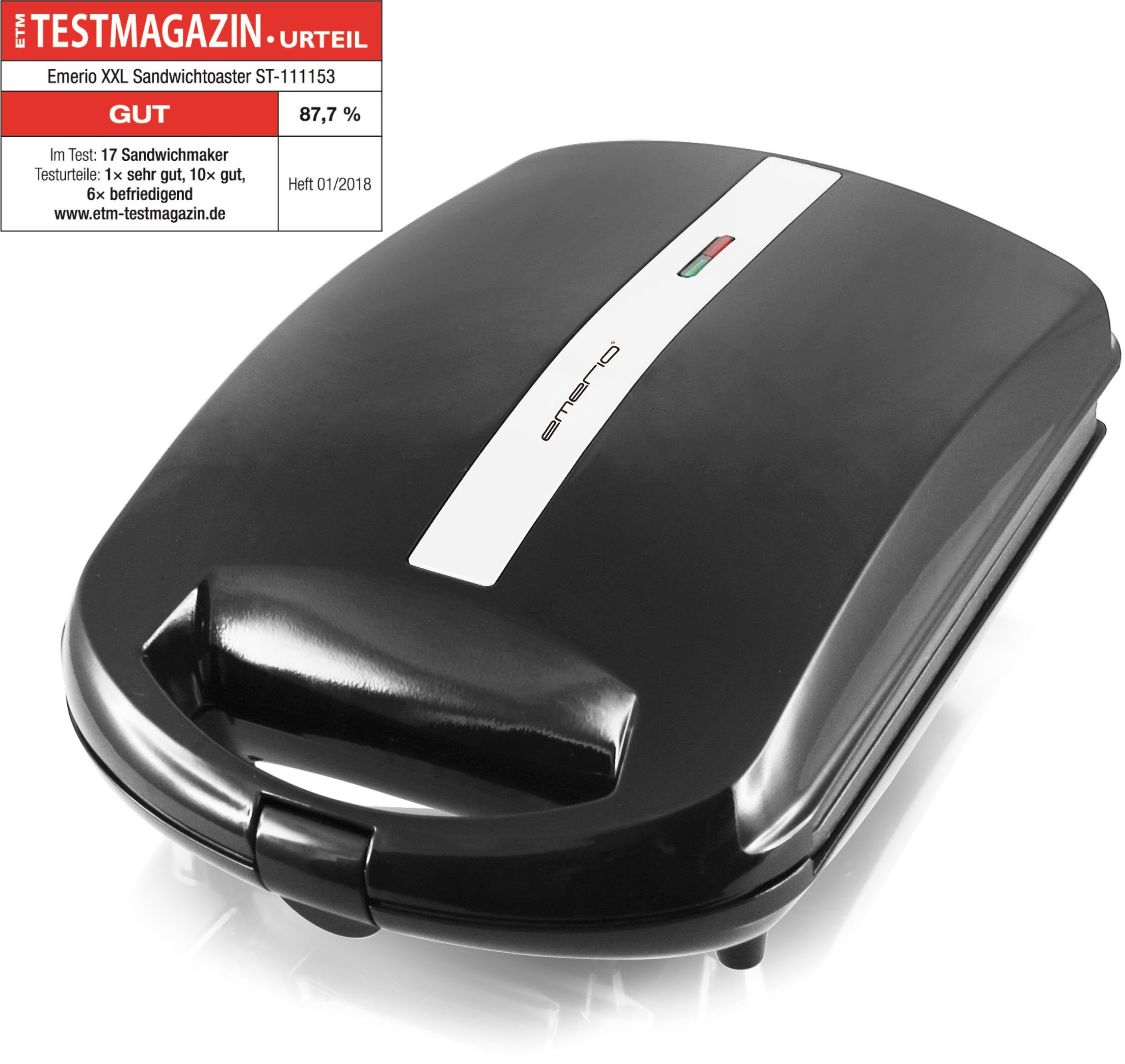 Emerio Sandwichmaker ST-111153 FAMILY, 1300 W