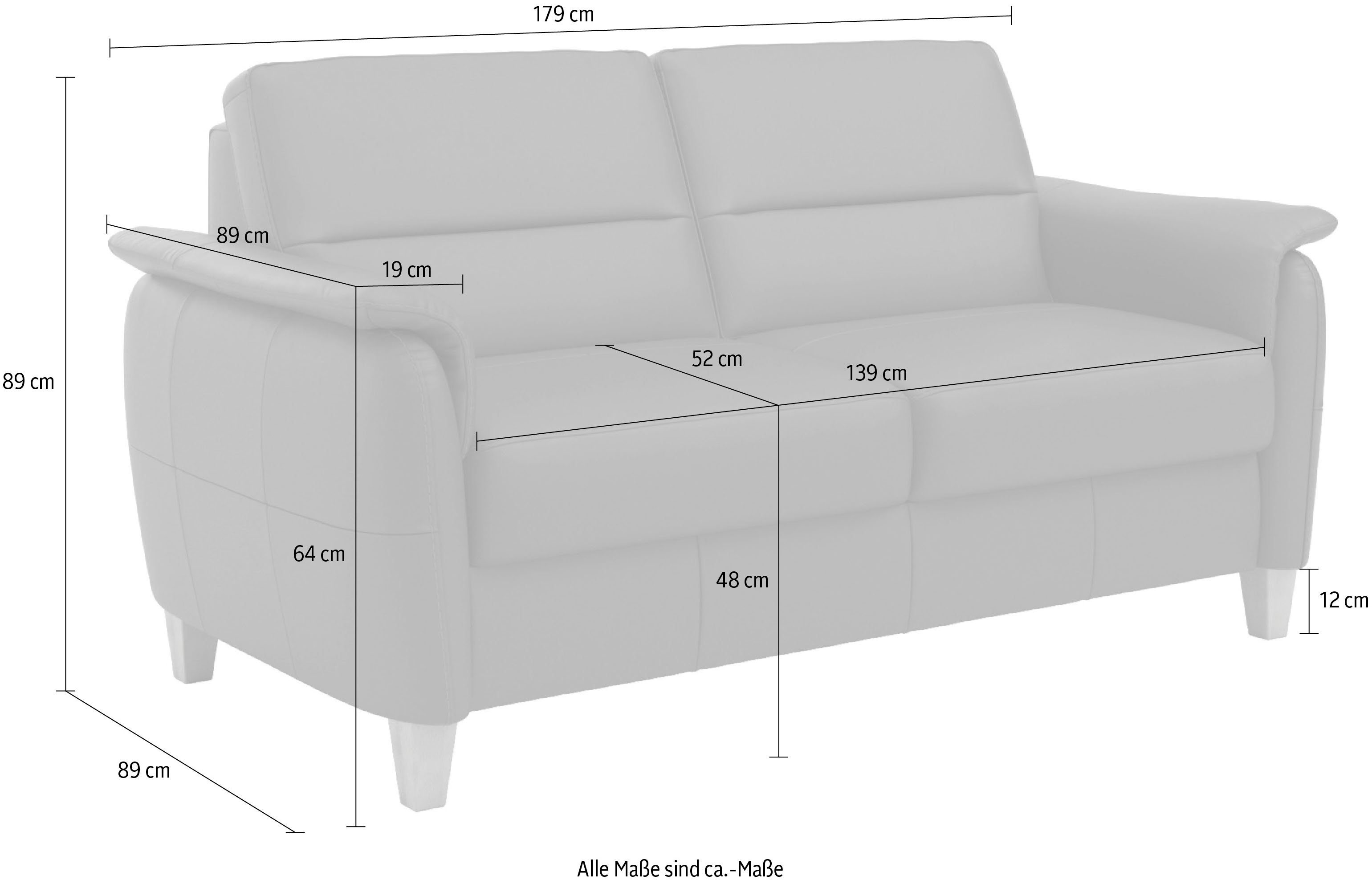 Home affaire 2,5-Sitzer Palmera, Federkern-Polsterung, 4 Bezugsqualitäten