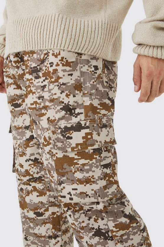 Lockere Camouflage Cargohose