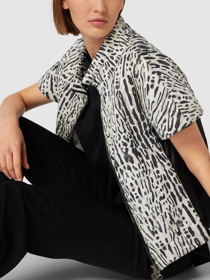 Outdoor-Weste mit Animal-Print in sand
