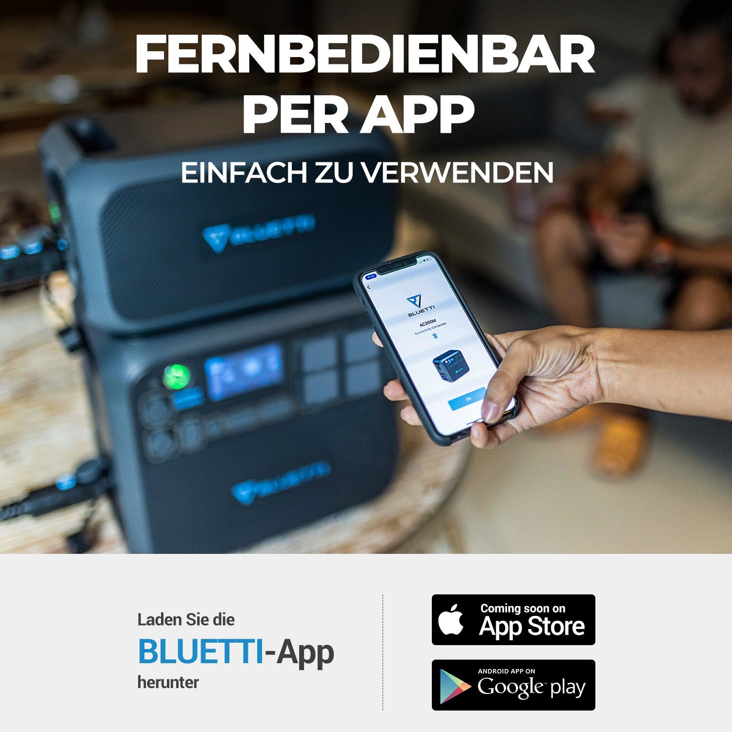 BLUETTI Stromerzeuger AC200MAX mit 200W Solarpanel, (2*PV200, 3-tlg)