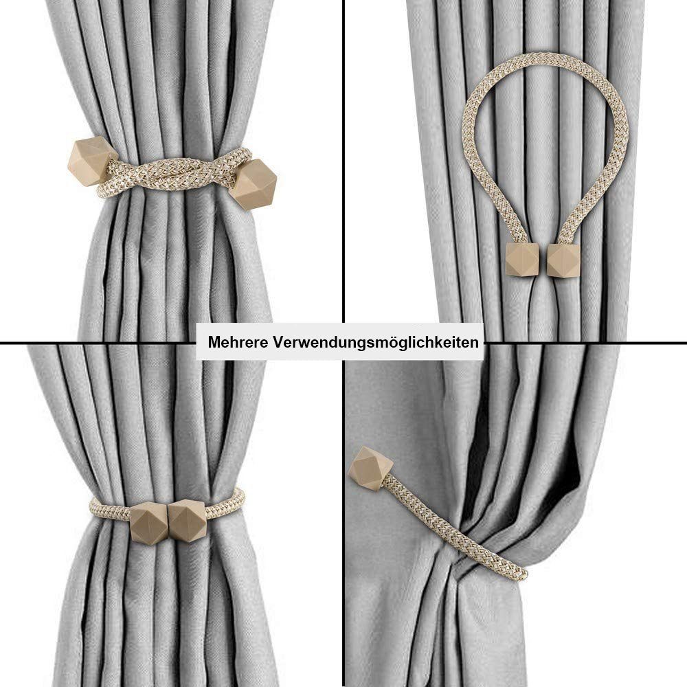 Dekoklammer Vorhang Raffhalter,Gardinenhalter,Magnetische, FeelGlad