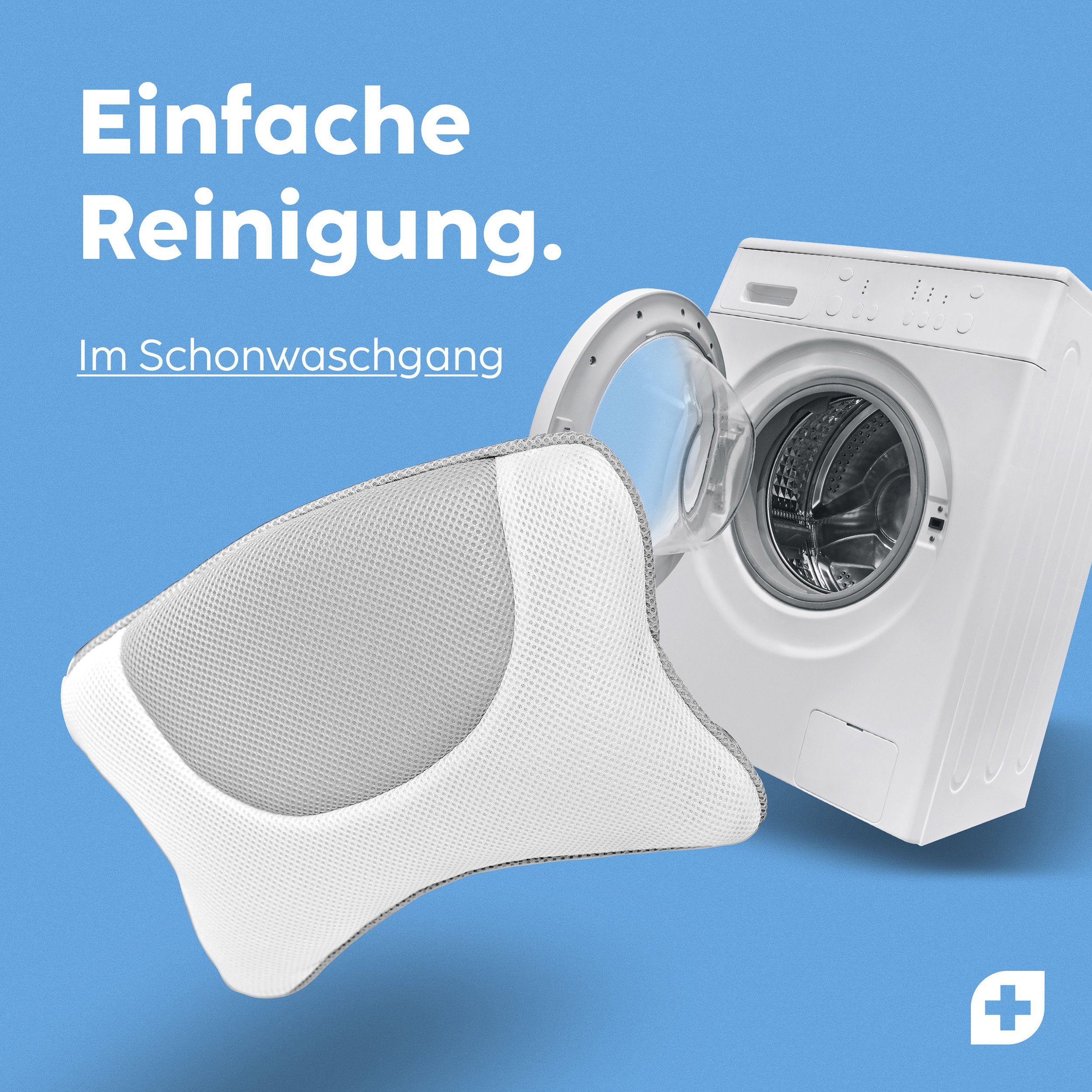 Nackenstützkissen Vesta+ Badewannenkissen M mit Saugnäpfen, Badekissen Nackenkissen, Vesta+, Waschmaschinentauglich, Klimaneutral und nachhaltig, Badewannenkissen