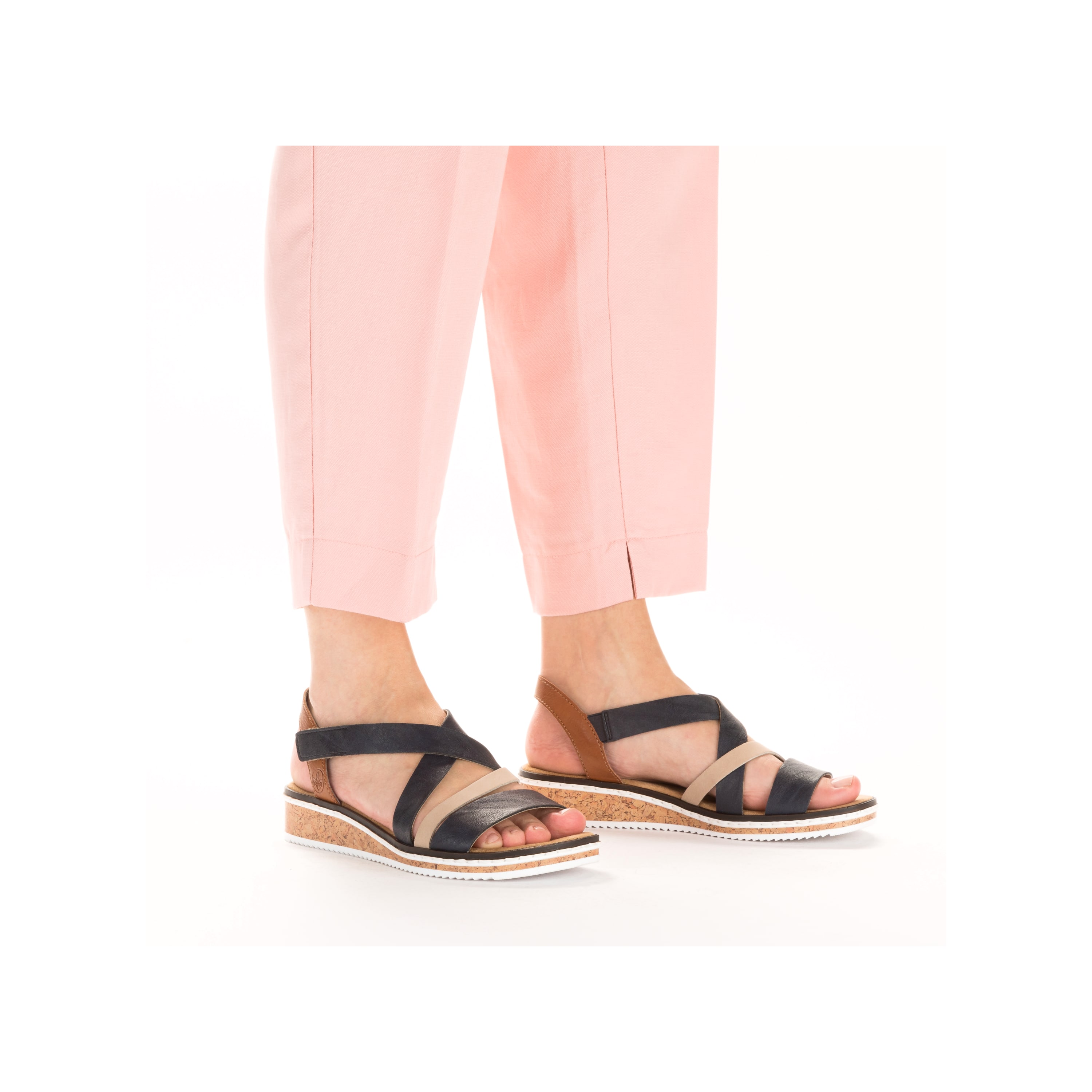 Rieker Damen Keilsandaletten marineblau