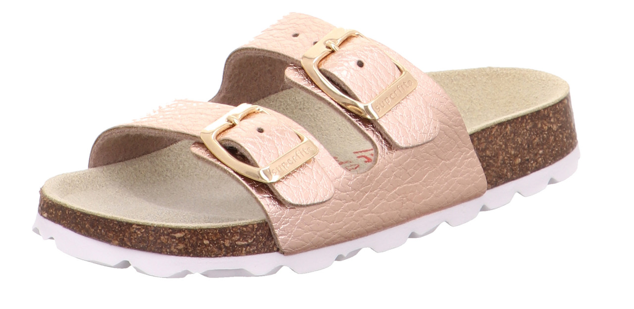 FUSSBETTPANTOFFEL - Bronze Pantoffel mit Schnalle